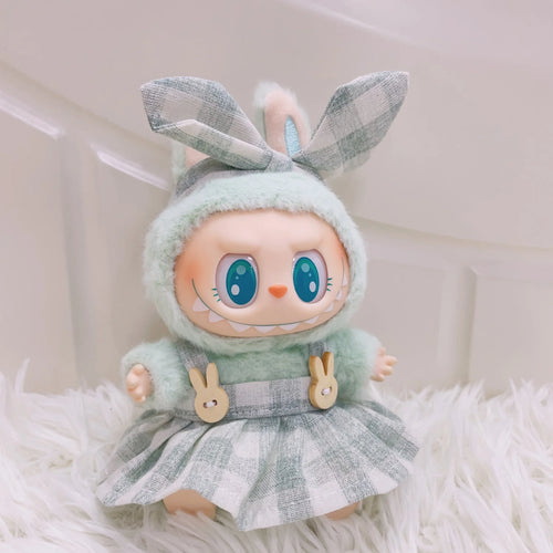 17cm Cute Mini Plush Doll'S Clothes Outfit Accessories For Korea Kpop Exo Labubu Idol Dolls Skirt Hat Clothing DIY Kids Gift