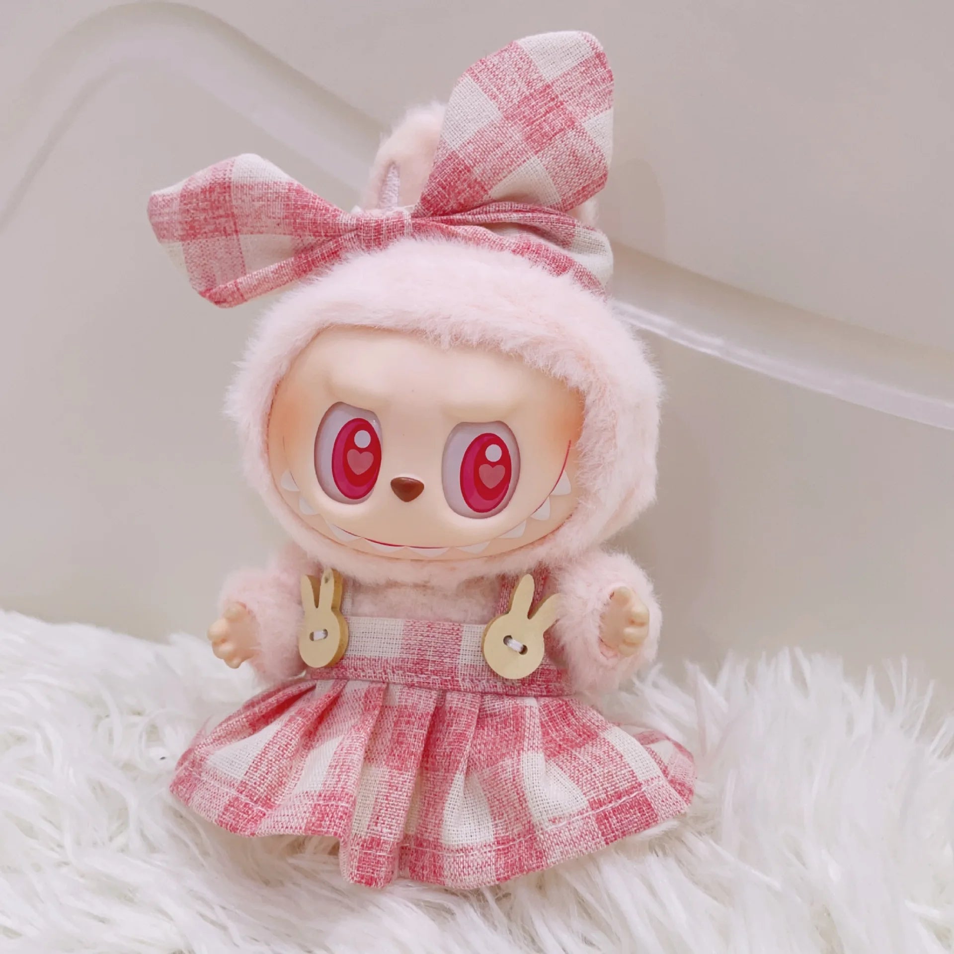 17cm Cute Mini Plush Doll'S Clothes Outfit Accessories For Korea Kpop Exo Labubu Idol Dolls Skirt Hat Clothing DIY Kids Gift