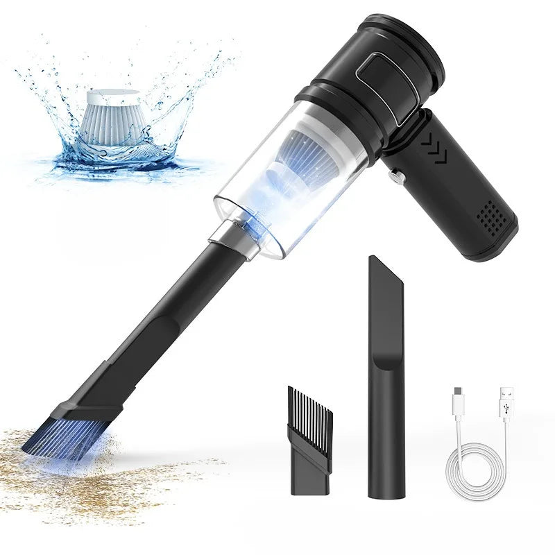 Wireless Rechargeable Car Vacuum Cleaner, Home & Car Dual Use Handheld Portable, High Power Strong Suction，Easy Clean for