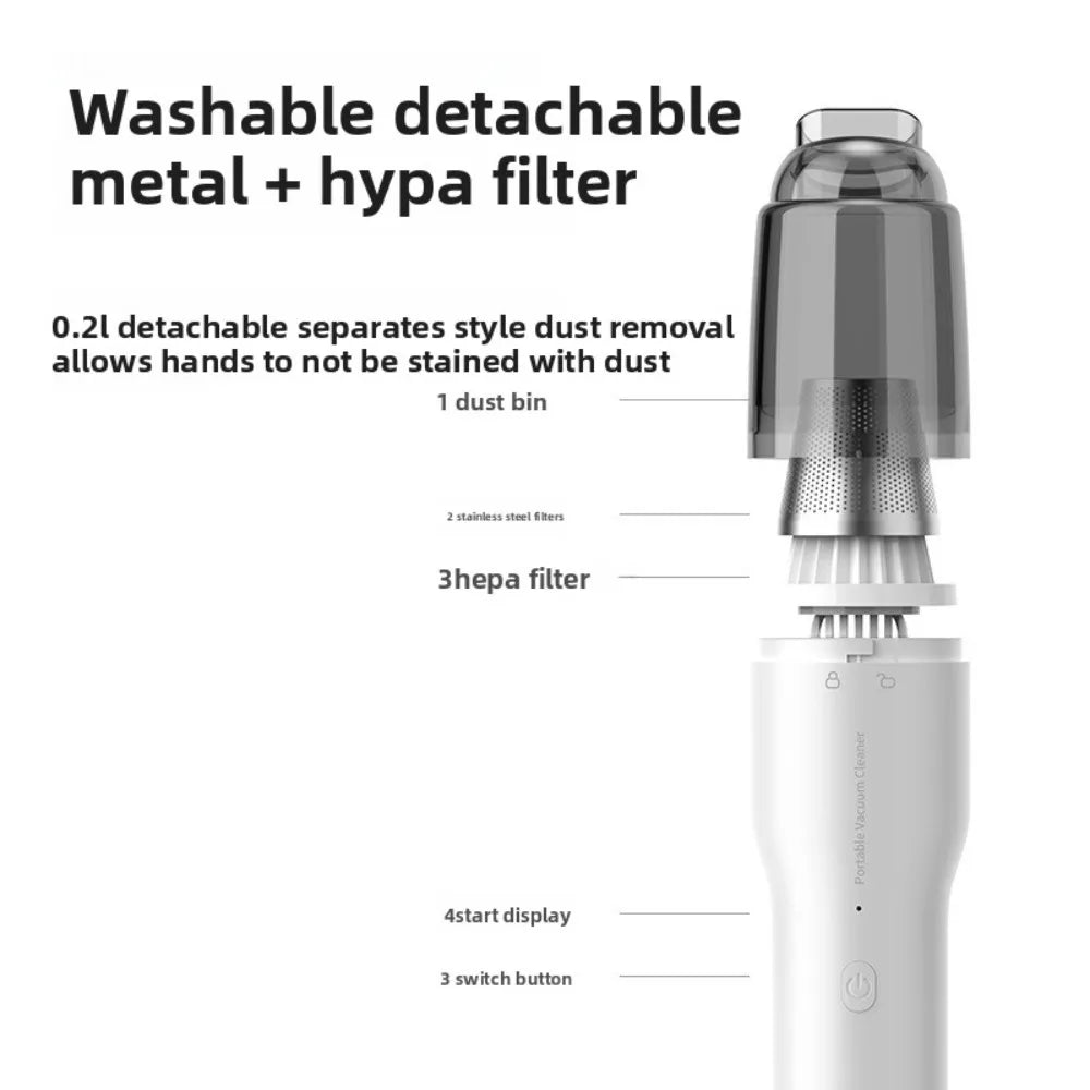 Wireless Handheld Vacuum Cleaner Powerful Suction Portable Rechargeable For Car Home Mini Cleaner Car interior cleaning tools