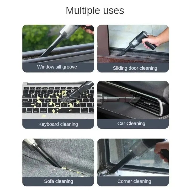 Car Vacuum Cleaner Wireless Multi-Functional Handheld Portable Car Vacuum Cleaner Rechargeable High Power Blow Suction Function