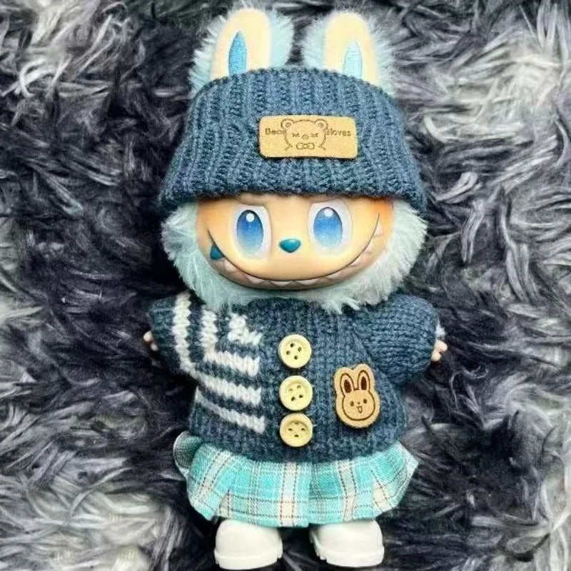 17cm Cute Mini Plush Doll'S Clothes Outfit Accessories For Korea Kpop Exo Labubu Idol Dolls Sweater Clothing DIY Kids Girl Gift